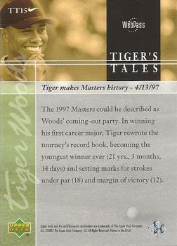 2001 Upper Deck - Tiger's Tales #TT15 Tiger Woods Back