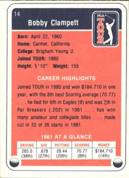 1982 Donruss #14 Bobby Clampett Back