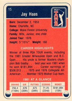 1982 Donruss #15 Jay Haas Back