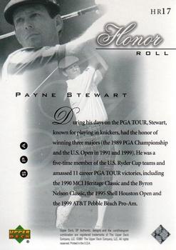 2001 SP Authentic - Honor Roll #HR17 Payne Stewart Back