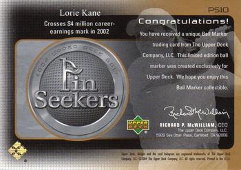 2004 Upper Deck - Pin Seekers Bronze #PS10 Lorie Kane Back