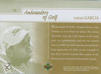 2001 Upper Deck - SP Authentic Preview Gold #59 Sergio Garcia Back