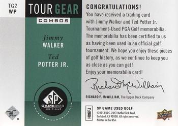 2014 SP Game Used - Tour Gear Combos #TG2-WP Jimmy Walker / Ted Potter Jr. Back