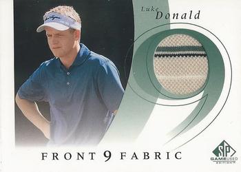 2002 SP Game Used - Front 9 Fabric #F9S-LD Luke Donald Front