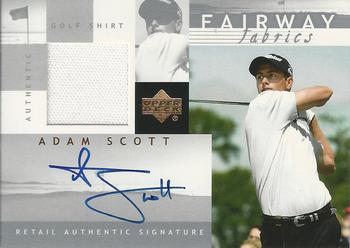 2002 Upper Deck - Fairway Fabrics Signatures Silver #ASAFF Adam Scott Front
