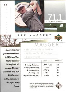 2002 Upper Deck - Silver #25 Jeff Maggert Back