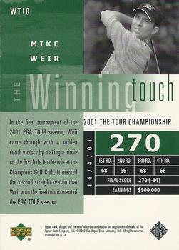 2002 Upper Deck - Winning Touch #WT10 Mike Weir Back