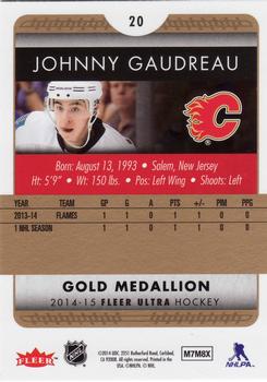 2014-15 Ultra - Gold Medallion #20 Johnny Gaudreau Back