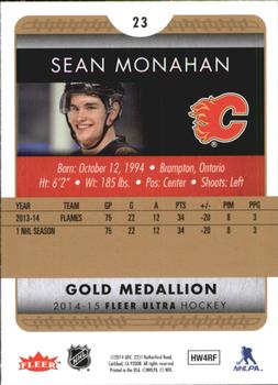 2014-15 Ultra - Gold Medallion #23 Sean Monahan Back