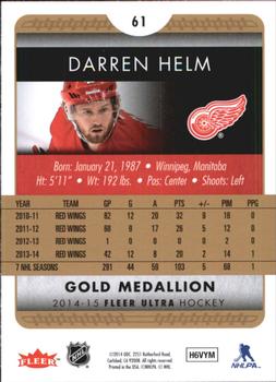 2014-15 Ultra - Gold Medallion #61 Darren Helm Back