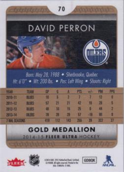 2014-15 Ultra - Gold Medallion #70 David Perron Back
