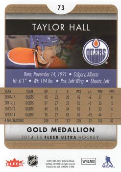 2014-15 Ultra - Gold Medallion #73 Taylor Hall Back