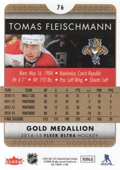 2014-15 Ultra - Gold Medallion #76 Tomas Fleischmann Back