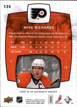 2009-10 SP Authentic #134 Mike Richards Back