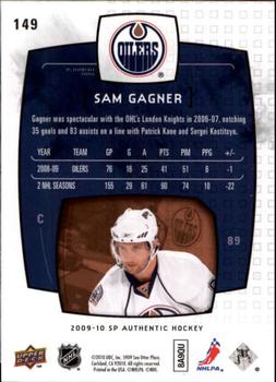 2009-10 SP Authentic #149 Sam Gagner Back