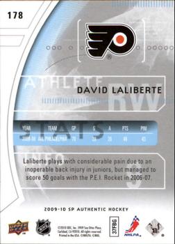 2009-10 SP Authentic #178 David Laliberte Back