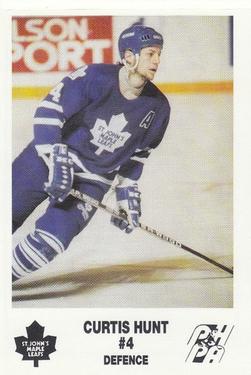 1992-93 St. John's Maple Leafs (AHL) #NNO Curtis Hunt Front