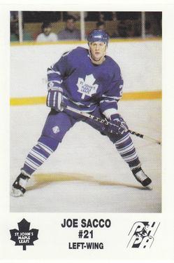 1992-93 St. John's Maple Leafs (AHL) #NNO Joe Sacco Front