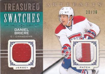 2014-15 Upper Deck Artifacts - Treasured Swatches Jerseys Patches Emerald #TS-DB Daniel Briere Front