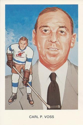 1983 Cartophilium Hockey Hall of Fame Postcards #O16 Carl Voss Front