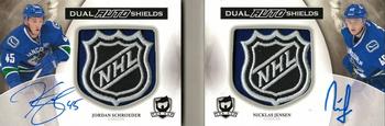 2013-14 Upper Deck The Cup - Dual Auto Shields Booklets #DAS-SJ Jordan Schroeder / Nicklas Jensen Front