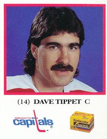 1991-92 Kodak/Giant Washington Capitals #NNO Dave Tippett Front