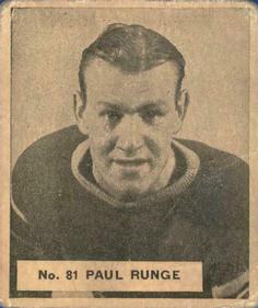 1937-38 World Wide Gum (V356) #81 Paul Runge Front