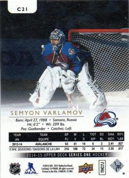 2014-15 Upper Deck - UD Canvas #C21 Semyon Varlamov Back