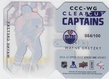 2014-15 Upper Deck - Clear Cut Captains #CCC-WG Wayne Gretzky Back