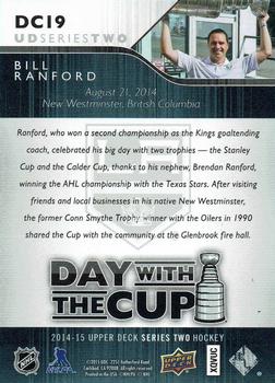2014-15 Upper Deck - Day with the Cup #DC19 Bill Ranford Back