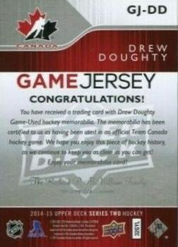 2014-15 Upper Deck - Game Jerseys #GJ-DD Drew Doughty Back