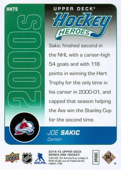 2014-15 Upper Deck - Hockey Heroes: 2000s #HH75 Joe Sakic Back