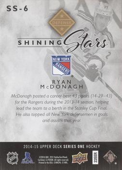 2014-15 Upper Deck - Shining Stars #SS-6 Ryan McDonagh Back