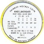 1962-63 Shirriff Coins #48 Andy Bathgate Back