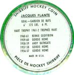 1962-63 Shirriff Coins #58 Jacques Plante Back