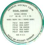 1962-63 Shirriff Coins #60 Doug Harvey Back