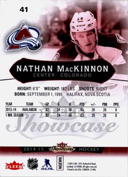 2014-15 Fleer Showcase #41 Nathan MacKinnon Back