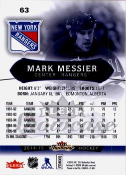 2014-15 Fleer Showcase #63 Mark Messier Back