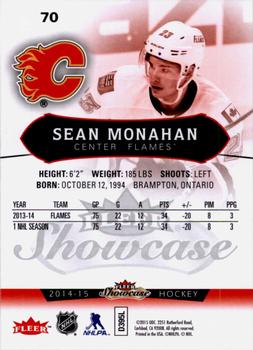 2014-15 Fleer Showcase #70 Sean Monahan Back