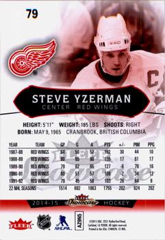 2014-15 Fleer Showcase #79 Steve Yzerman Back