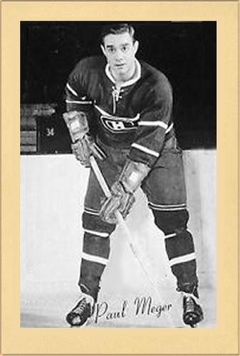 1944-64 Bee Hive Hockey Photos (Group 2) #NNO Paul Meger Front