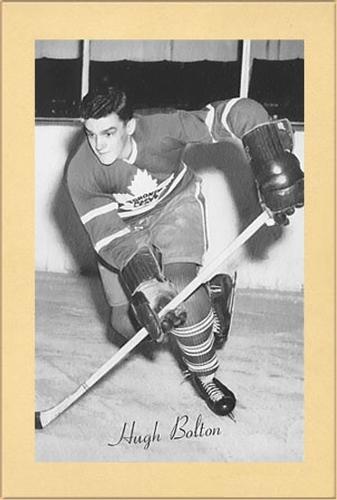 1944-64 Bee Hive Hockey Photos (Group 2) #NNO Hugh Bolton Front