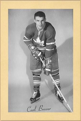 1944-64 Bee Hive Hockey Photos (Group 2) #NNO Carl Brewer Front