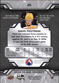 2014-15 Upper Deck AHL #25 David Pastrnak Back