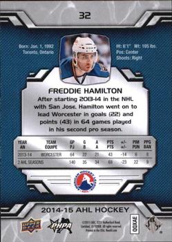 2014-15 Upper Deck AHL #32 Freddie Hamilton Back
