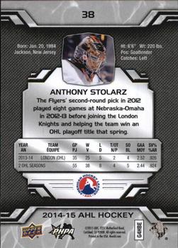 2014-15 Upper Deck AHL #38 Anthony Stolarz Back