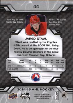 2014-15 Upper Deck AHL #44 Jared Staal Back