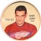 1961-62 Salada Coins #74 Howie Young Front