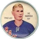 1961-62 Salada Coins #97 Vic Hadfield Front