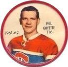 1961-62 Salada Coins #116 Phil Goyette Front